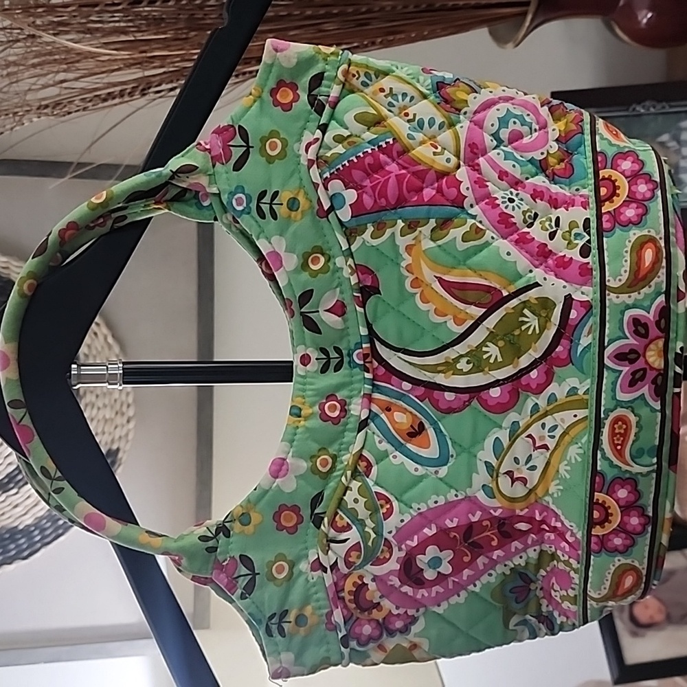 Vera Bradley Quilted Paisley Handbag Purse + Coin Pouch Set - Picture 2 of 7